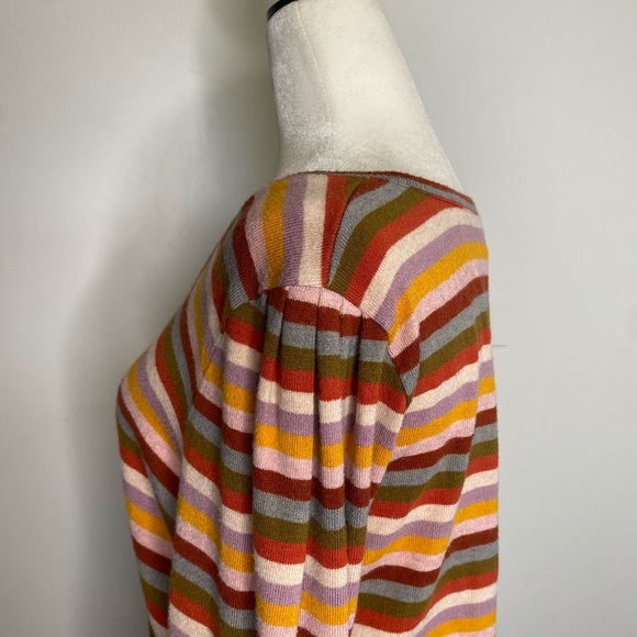 Madewell Puff sleeves Scoop Neck striped Top - Picture 6 of 10